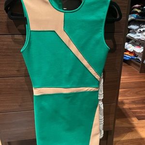 Ronny kobo green dress w nude panels .Gorgeous dress! Worn once! Cleaning closet